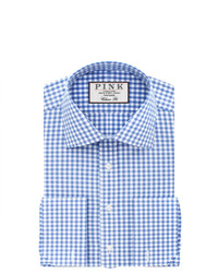 Thomas Pink Summers Check Classic Fit Double Cuff Shirt
