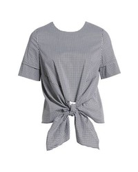 BISHOP AND YOUNG Bishop Young Gingham Tie Front Blouse