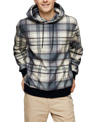 Topman Country Check Hoodie