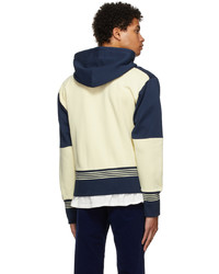 Wales Bonner Off White Blue Stereo Hoodie