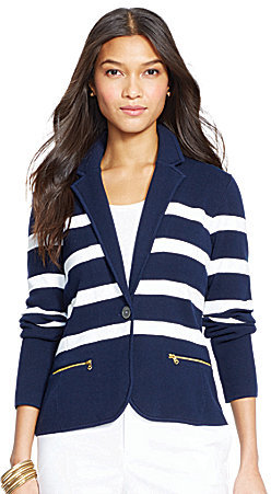 Lauren Ralph Lauren Striped Sweater Blazer, $170 | Dillard's | Lookastic