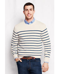 Lands' End Drifter Stripe Crewneck Sweater