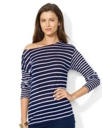 Lauren Ralph Lauren Long Sleeve Striped Boat Neck Sweater