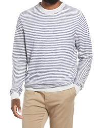 Nordstrom Stripe Linen Cotton Crewneck Sweater