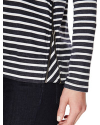 Striped French Terry Pullover Top