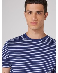 Topman Blue And White Stripe Slim T Shirt