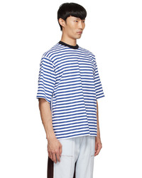 Marni Blue White Cotton T Shirt