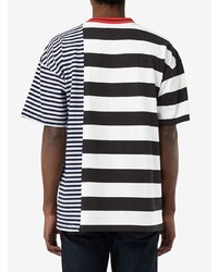 Burberry Contrast Stripe Cotton T Shirt