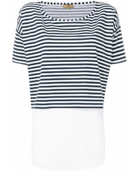 Fay Cropped Striped T Shirt