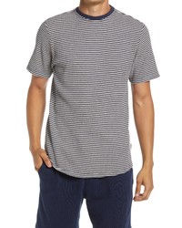 Oliver Spencer Darly Pinstripe Ribbed Organic Cotton T Shirt
