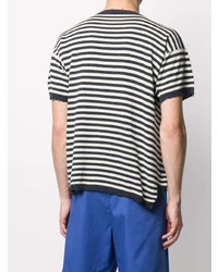 Maison Flaneur Distressed Striped T Shirt