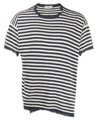 Maison Flaneur Distressed Striped T Shirt