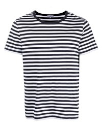 Ron Dorff Eyelet Edition Stripe Print T Shirt