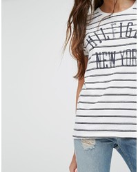 Tommy Hilfiger Hilfiger Denim Striped Logo T Shirt