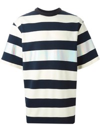 Juunj Wide Stripes Metallic T Shirt