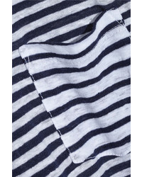 Frame Denim Le Boyfriend Striped Linen T Shirt