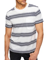 7 For All Mankind Modern Stripe Crewneck T Shirt