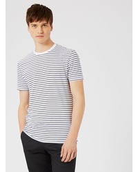 Topman Navy And White Stripe T Shirt