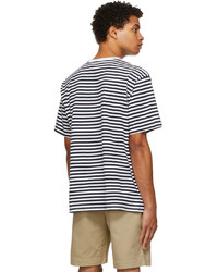 Nanamica Navy Striped T Shirt
