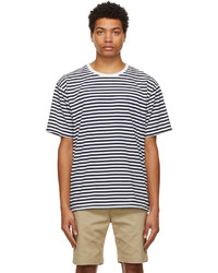 Nanamica Navy Striped T Shirt