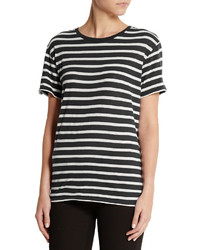 Nlst Striped Cotton And Cashmere Blend T Shirt