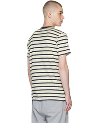 Sunspel Off White Classic Breton Striped T Shirt