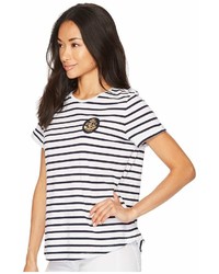 Lauren Ralph Lauren Petite Bullion Patch Striped T Shirt T Shirt