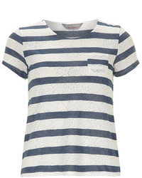 Dorothy Perkins Petite Lace Stripe T Shirt