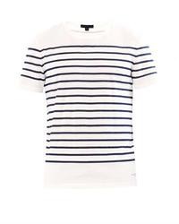 Burberry Prorsum Striped Cotton T Shirt
