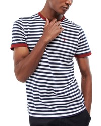 Barbour Quay Stripe T Shirt In Navy At Nordstrom