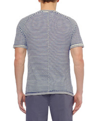 Maison Martin Margiela Reversible Striped Bonded Cotton Jersey T Shirt