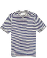 Maison Martin Margiela Reversible Striped Bonded Cotton Jersey T Shirt