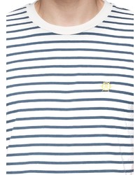 Mauro Grifoni Ship Wheel Embroidery Bengal Stripe T Shirt