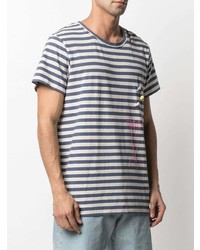 COOL T.M Stripe Print Cotton T Shirt