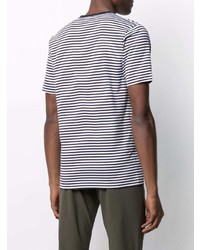 Sunspel Stripe Print Cotton T Shirt