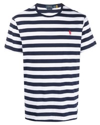 Polo Ralph Lauren Stripe Print Embroidered Logo T Shirt