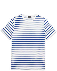 A.P.C. Striped Knitted Cotton T Shirt