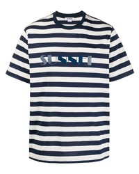 Sunnei Striped Logo T Shirt