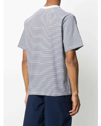 Danton Striped Print Pocket T Shirt