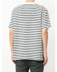 Sacai Striped Short Sleeve T Shirt