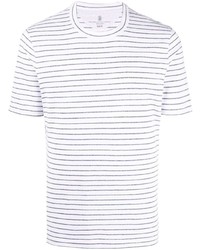 Brunello Cucinelli Striped Short Sleeve T Shirt