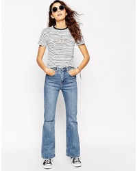 Asos T Shirt In Stripe With 1975 Print