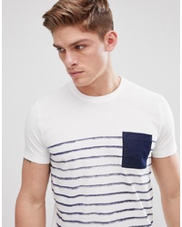 Esprit T Shirt With Stripe And Contrast Pocket