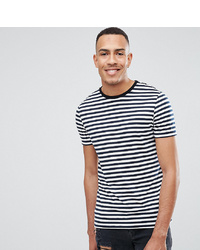 ASOS DESIGN Tall Stripe T Shirt In Navy And White