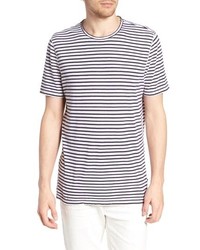 AG Theo Striped Cotton Linen T Shirt