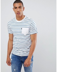 Barbour Tow Stripe Tshirt In White