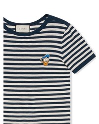 Gucci X Disney Striped Donald Duck T Shirt