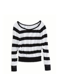 American Eagle Outfitters Striped Cropped Raglan Sweater