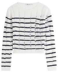Alexander Wang T By Striped Wool Pullover