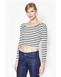 French Connection Later Stripe Crop Top